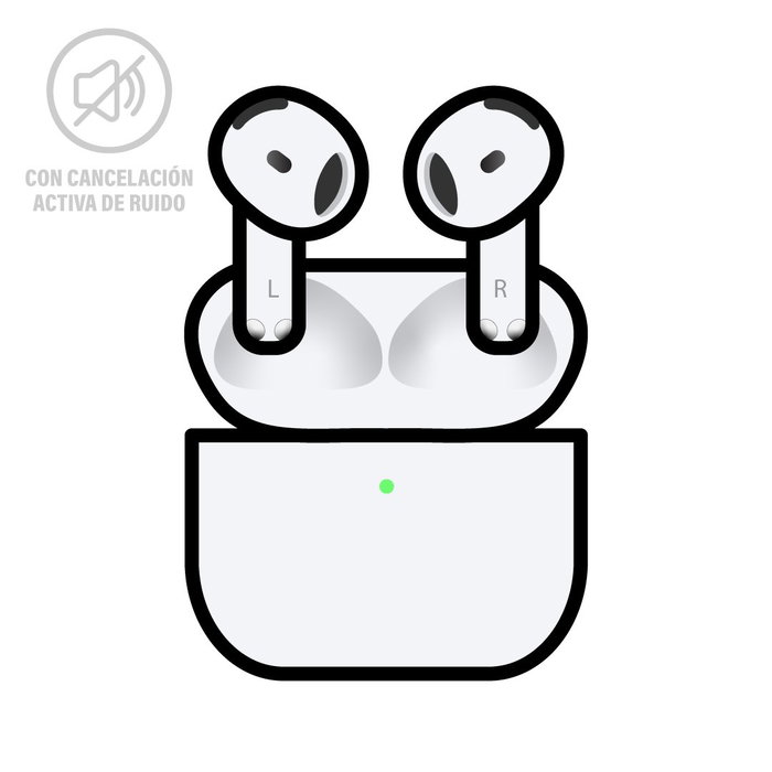 Apple AirPods 4 con Cancelación de Ruido, Blanco